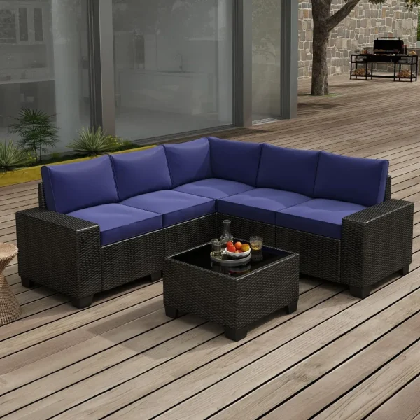 6 Pieces Patio Furniture Set,