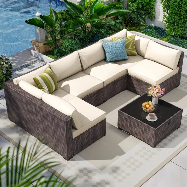 7 Piece Outdoor Patio Furniture Set