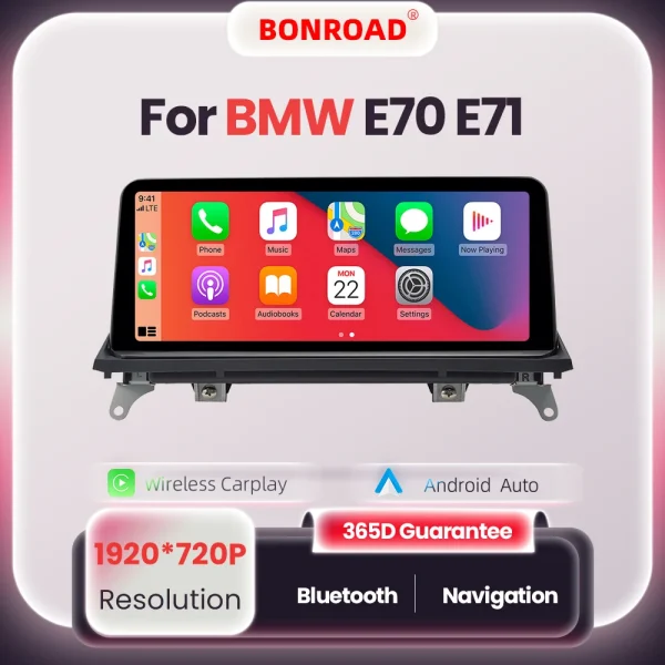 BONROAD Car Radio Wireless Carplay Android