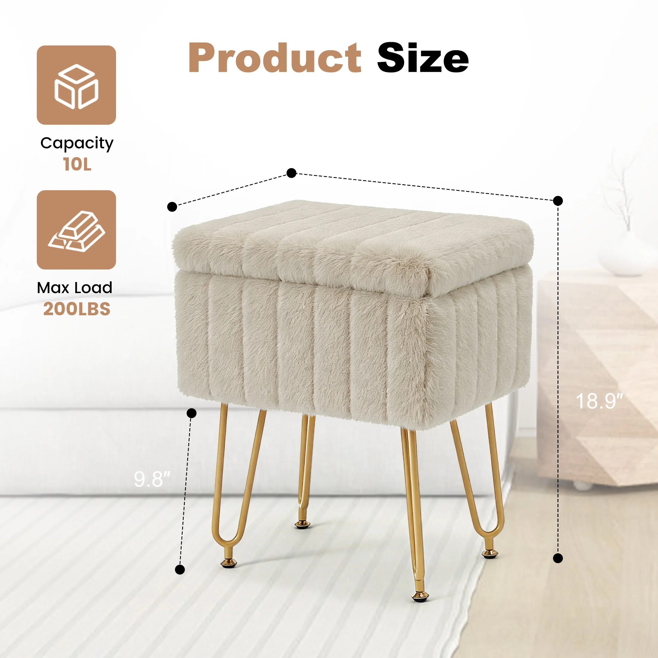 Ottoman Faux Fur - Image 2