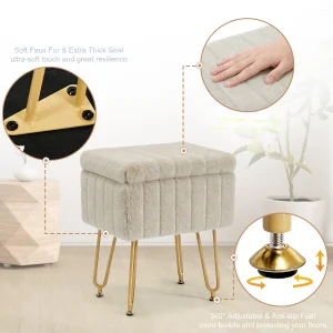 Ottoman Faux Fur - Thumbnail Image 3