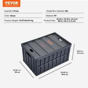 Collapsible Storage Bins – Set of 3 - Thumbnail Image 2