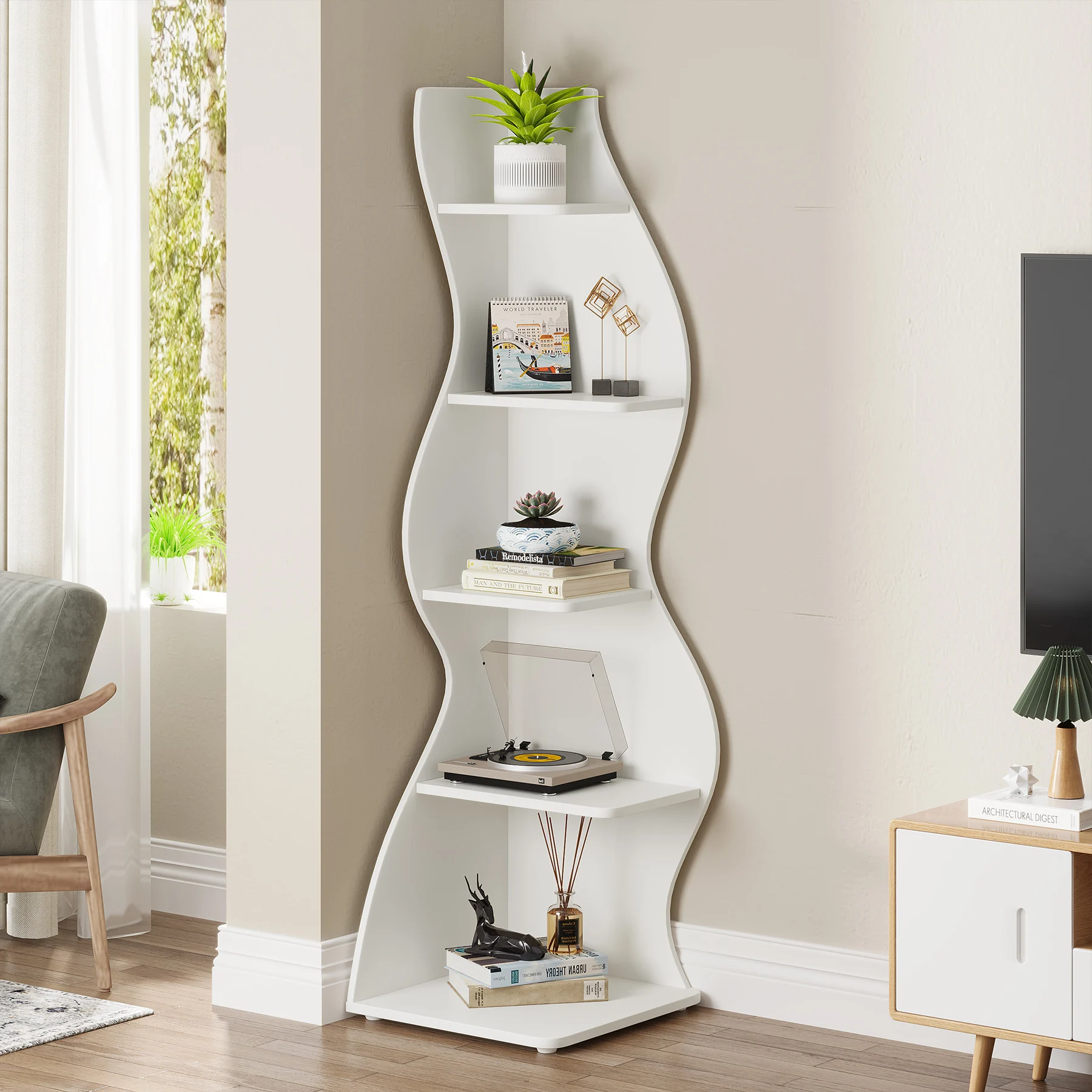 5-Tier Corner Shelf Stand - Image 3