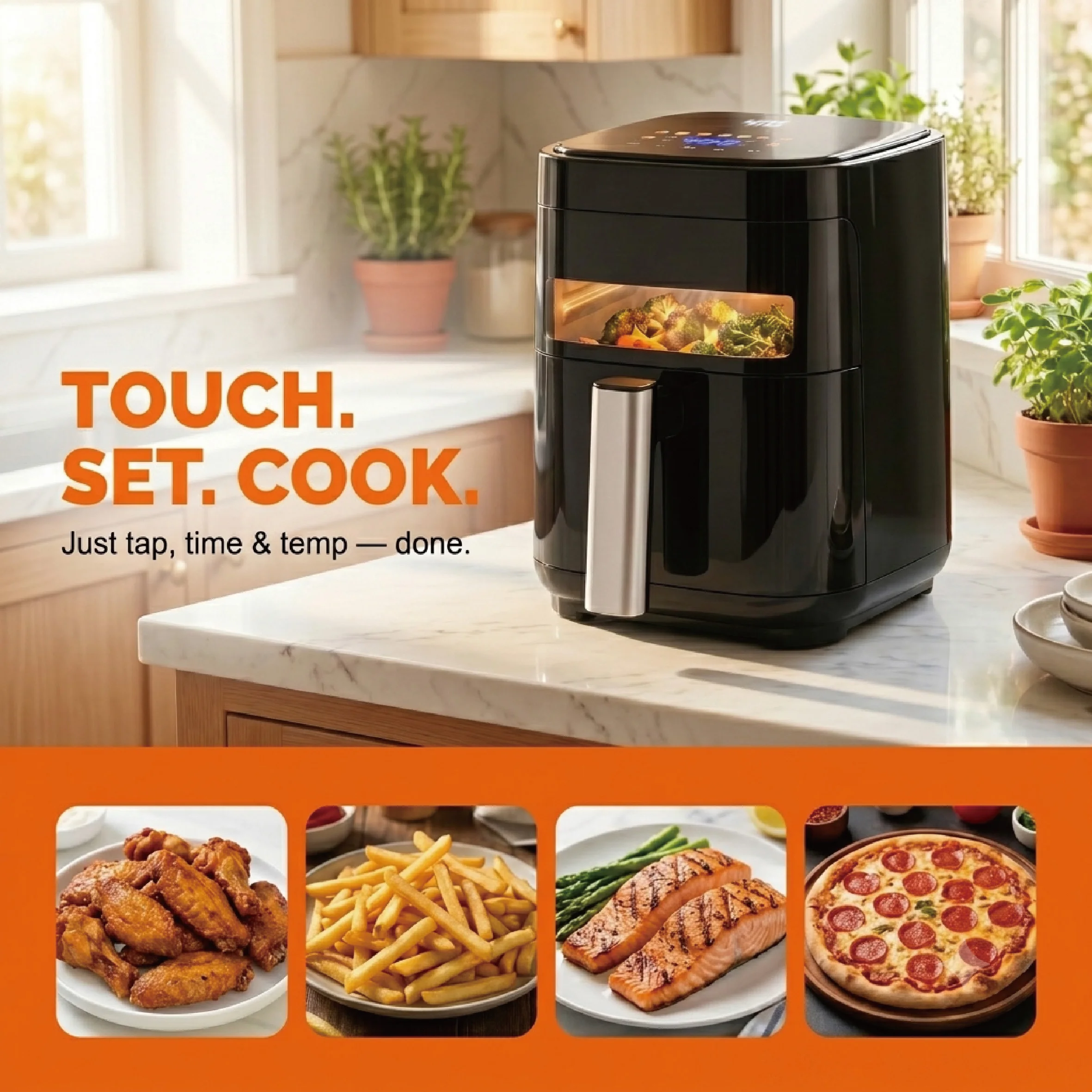Compact Touchscreen Air Fryer - Image 3