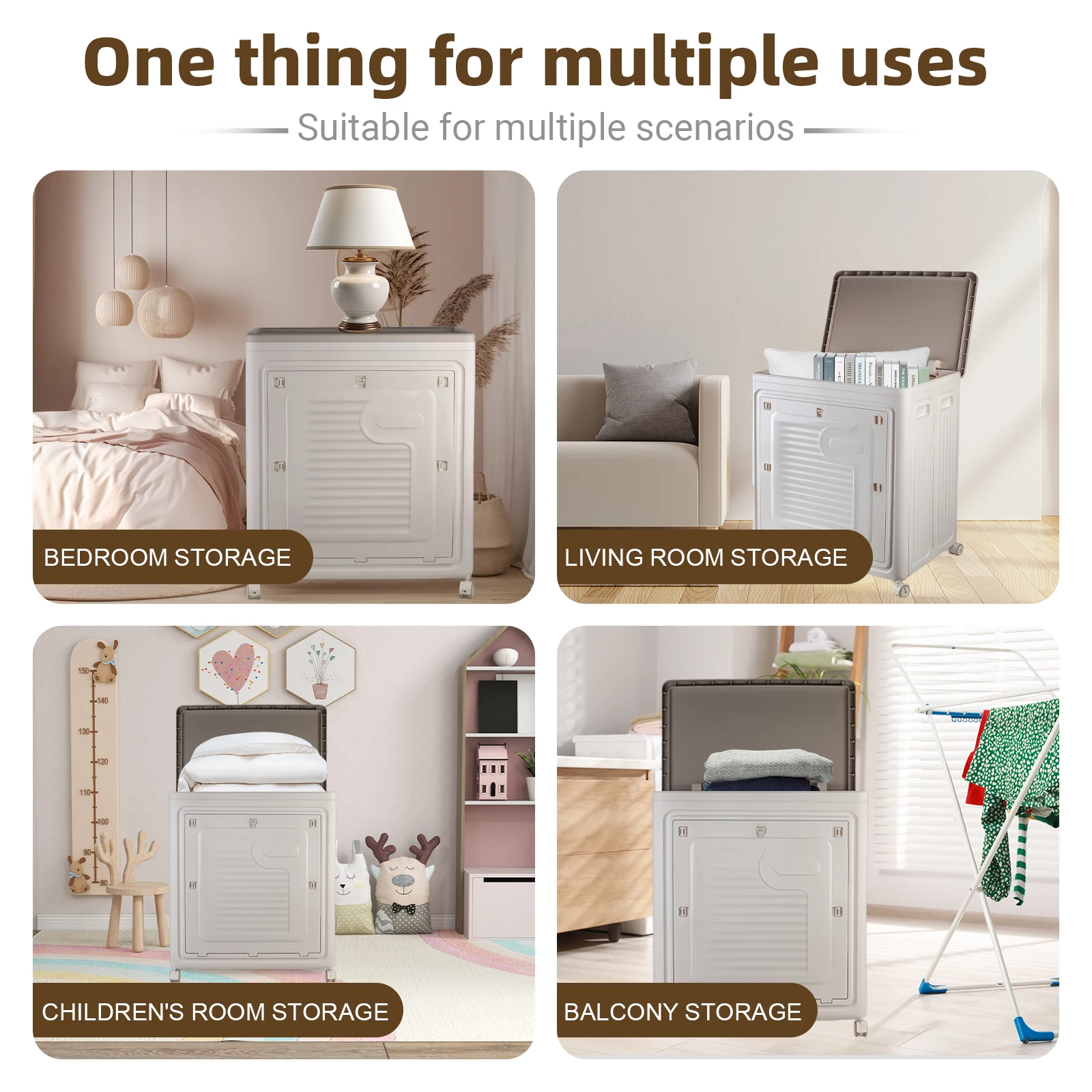 Foldable Rolling Storage Cabinet - Image 6