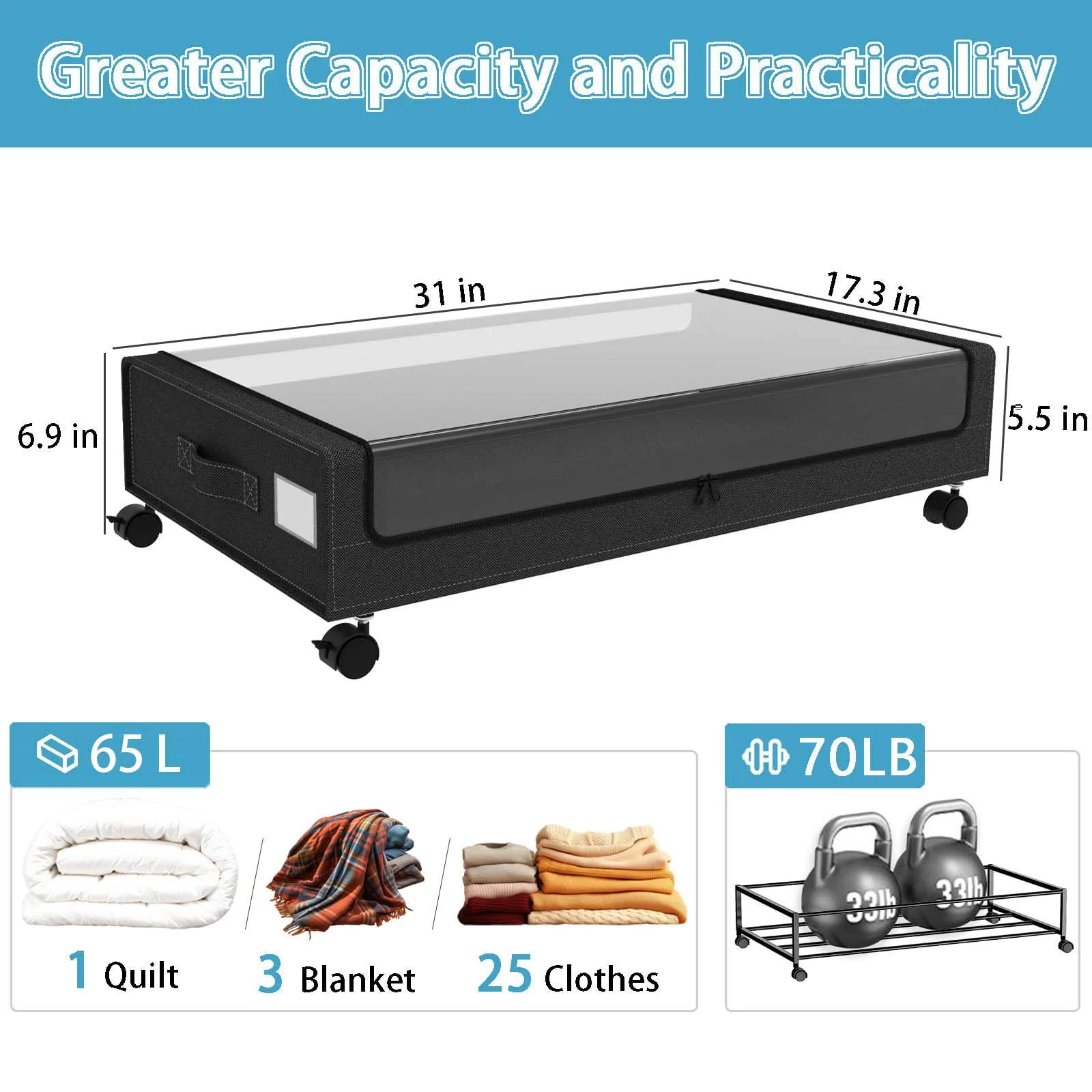 Rolling Underbed Storage Duo - Image 2