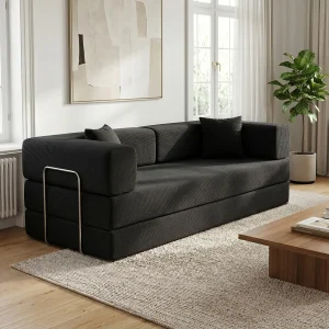 Plush Corduroy Convertible Lounge - Thumbnail Image 7