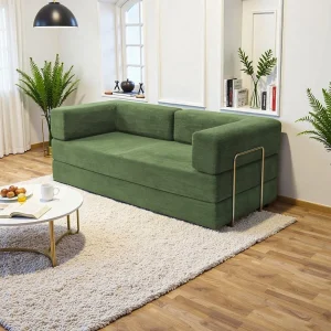 Plush Corduroy Convertible Lounge
